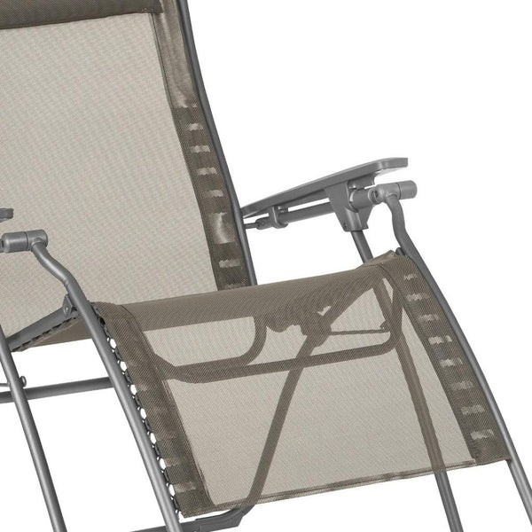 HomeRoots 30" Light Gray Zero Gravity Chair with Chrome Steel Frame - Ultimate Comfort for Outdoor Relaxation Graphite 373470