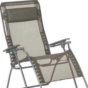 HomeRoots 30" Light Gray Zero Gravity Chair with Chrome Steel Frame - Ultimate Comfort for Outdoor Relaxation Graphite 373470