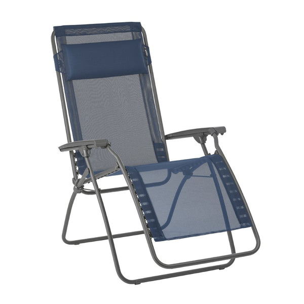 HomeRoots 27" Blue Zero Gravity Chair for Ultimate Outdoor Relaxation – Ergonomic Support & Stylish Design Ocean 373472