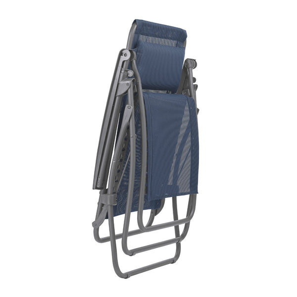 HomeRoots 27" Blue Zero Gravity Chair for Ultimate Outdoor Relaxation – Ergonomic Support & Stylish Design Ocean 373472