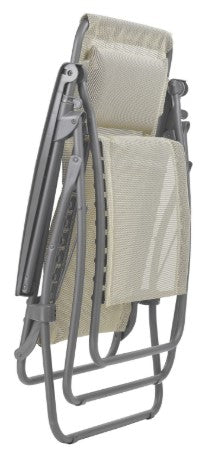 Homeroots 27" Gray Steel Outdoor Zero Gravity Chair Seigle Metal 373473