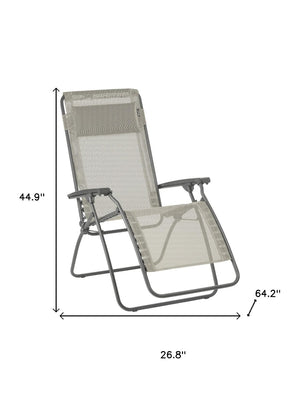 HomeRoots 27" Blue Zero Gravity Chair for Ultimate Outdoor Relaxation – Ergonomic Support & Stylish Design Seigle 373473