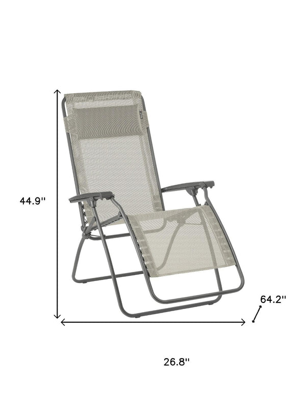 HomeRoots 27" Blue Zero Gravity Chair for Ultimate Outdoor Relaxation – Ergonomic Support & Stylish Design Seigle 373473