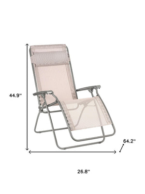 HomeRoots 27" Blue Zero Gravity Chair for Ultimate Outdoor Relaxation – Ergonomic Support & Stylish Design Magnolia 373475