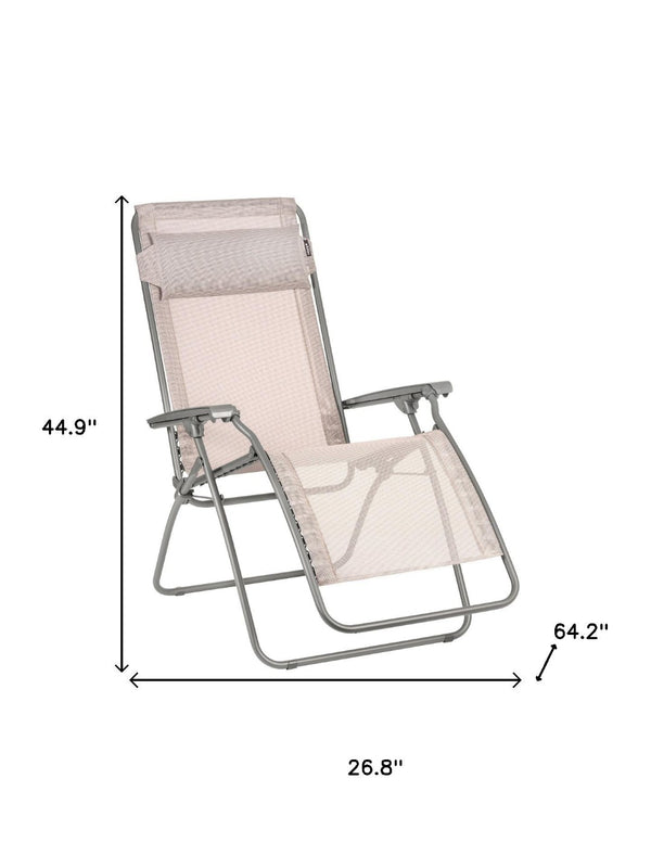 HomeRoots 27" Blue Zero Gravity Chair for Ultimate Outdoor Relaxation – Ergonomic Support & Stylish Design Magnolia 373475