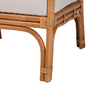 English Elm Modern Woven Rattan Accent Chair Openwork Lattice Frame for Sunroom or Bedroom B2750P420417