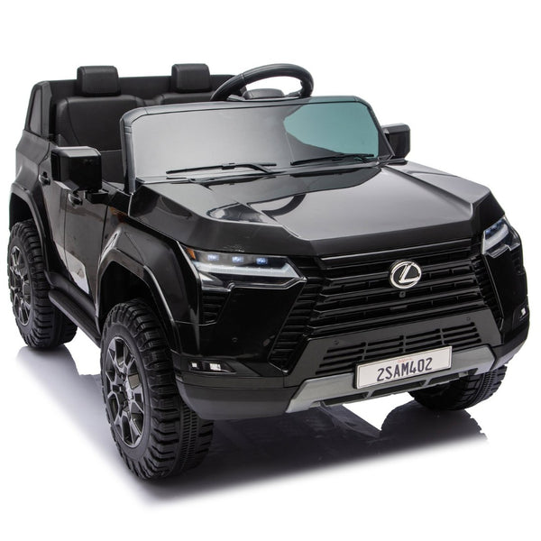 English Elm Lexus Gx550 Two Seat Kids Ride on with 24v Power Remote Control and Suspension Black W1578P416226