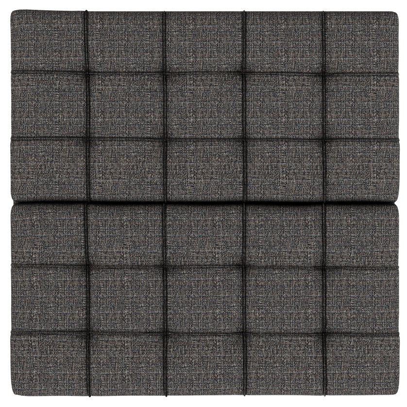 English Elm Harrison Large Square Storage Ottoman Coffee Table with Tufted Vegan Leather, Lift-Top & Seating Ebony B136P254712