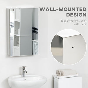 English Elm kleankin Wall-Mounted Medicine Cabinet with Mirror — Stainless Steel Waterproof Storage, Soft-Close Doors, 15x24 Silver W2225P200360