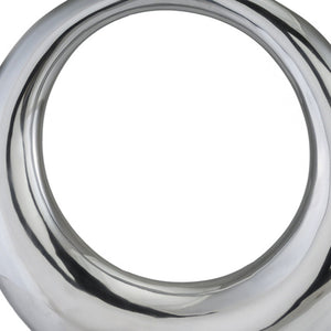 Homeroots 17" Silver Aluminum Ring Hoop Table Vase  Aluminum 373776