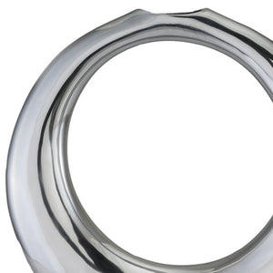 Homeroots 17" Silver Aluminum Ring Hoop Table Vase  Aluminum 373776