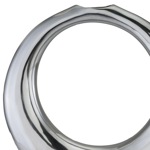 Homeroots 17" Silver Aluminum Ring Hoop Table Vase  Aluminum 373776