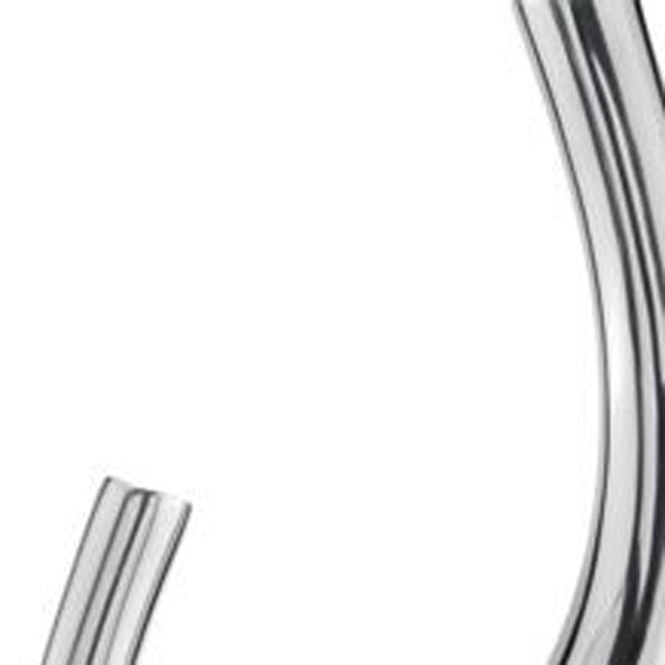 Homeroots Set Of Two Aluminum Silver Wavy Floor Vases  Aluminum 373780