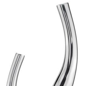 Homeroots Set Of Two Aluminum Silver Wavy Floor Vases  Aluminum 373780