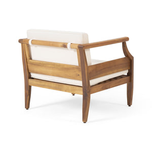 English Elm Christopher Knight Home® - ASTON Acacia Club Chair Cream – Weather-Resistant Outdoor Accent, Open Slat Seating, 400lb Capacity 68589.00CRM