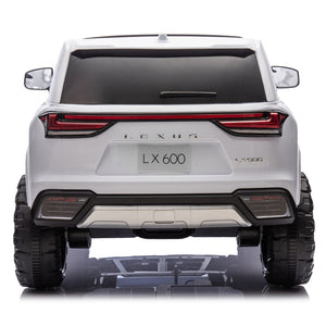 English Elm Licensed Lexus Lx600 24v Two Seater Kids Ride on Suv with Remote and Suspension White W1578P339060