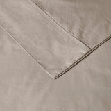 Madison Park Peached Percale Casual 200 Thread Count Relaxed Cotton Percale Sheet Set MP20-5410 Khaki