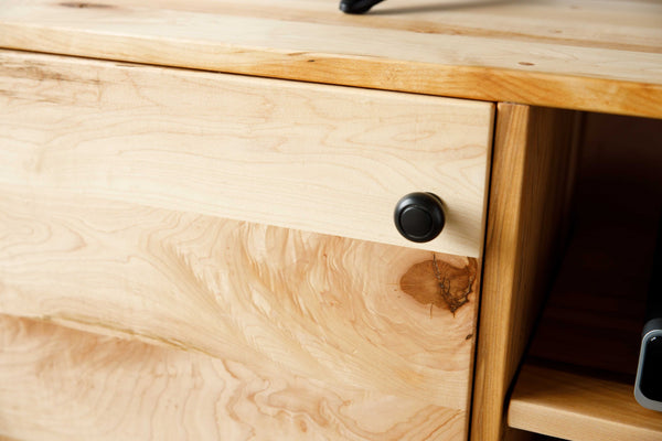 Homeroots 72" Brown Solid Wood Cabinet Enclosed Storage Tv Stand  Solid Wood 373924