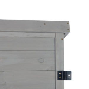 English Elm Outdoor Cedar Wood Vertical Storage Shed with Metal Roof for Garden Tools W2640P262538