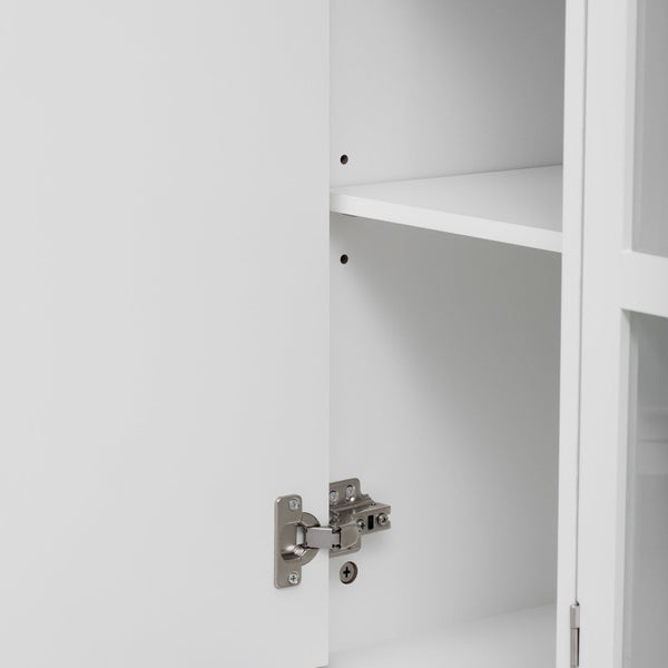 English Elm Vibe 47.2'' Retro Tv Stand For 43" Tvs - Stylish Media Console With Glass Doors & Secure Storage Solution N724P233371K-GIGA