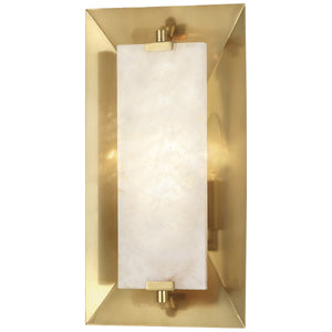 Robert Abbey Gemma Wall Sconce Modern Brass Finish w/ Alabaster Accent Alabaster Shade