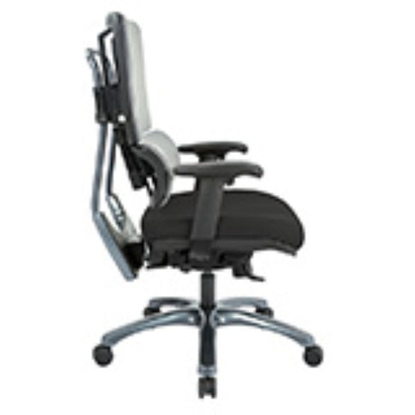 OSP Home Furnishings Vertical Mesh Back Ergonomic Manager Chair with Lumbar Support and Titanium Rolling Base 99667T-3M