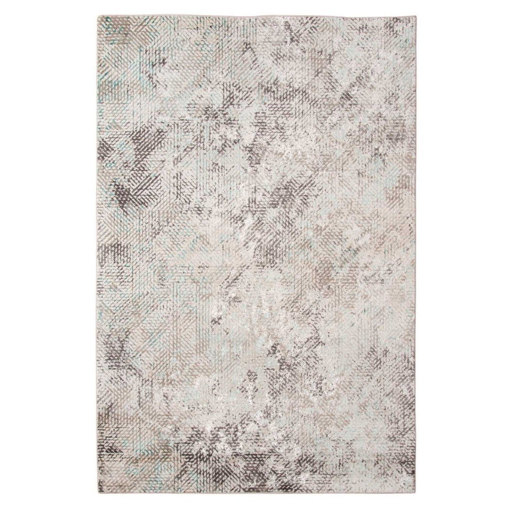 HomeRoots 4' Abstract Handmade Area Rug in Ivory, Black & Gray - Stylish Comfort for Modern Interiors 4' x 6' 374115