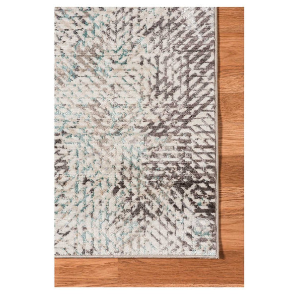 HomeRoots 4' Abstract Handmade Area Rug in Ivory, Black & Gray - Stylish Comfort for Modern Interiors 4' x 6' 374115