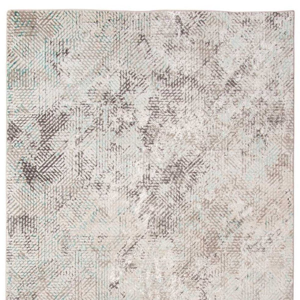 HomeRoots 4' Abstract Handmade Area Rug in Ivory, Black & Gray - Stylish Comfort for Modern Interiors 4' x 6' 374115