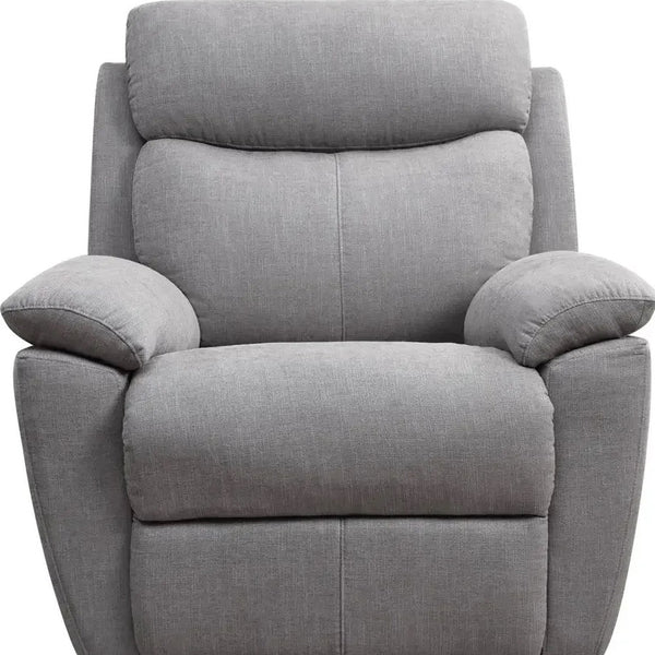Homeroots 35" Light Gray Fabric Power Recliner With Usb Light Grey  374131