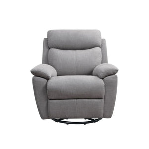Homeroots 35" Light Gray Fabric Power Recliner With Usb Light Grey  374131