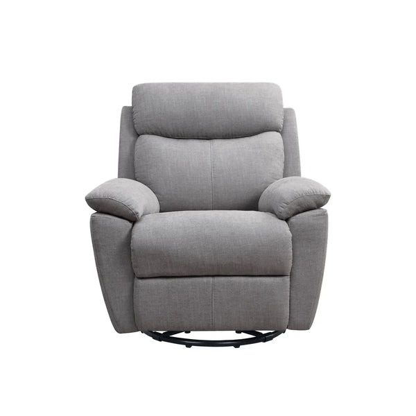 Homeroots 35" Light Gray Fabric Power Recliner With Usb Light Grey  374131