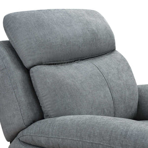 Homeroots 35" Gray Fabric Power Recliner With Usb Greygreen  374132