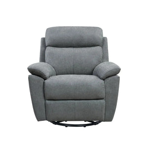 Homeroots 35" Gray Fabric Power Recliner With Usb Greygreen  374132