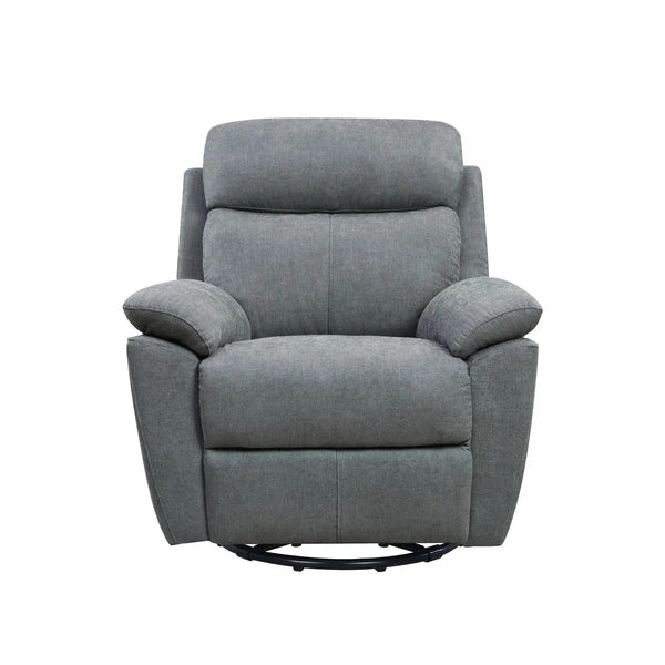 Homeroots 35" Gray Fabric Power Recliner With Usb Greygreen  374132
