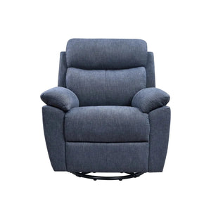 Homeroots 35" Blue Fabric Power Recliner With Usb Blue  374133
