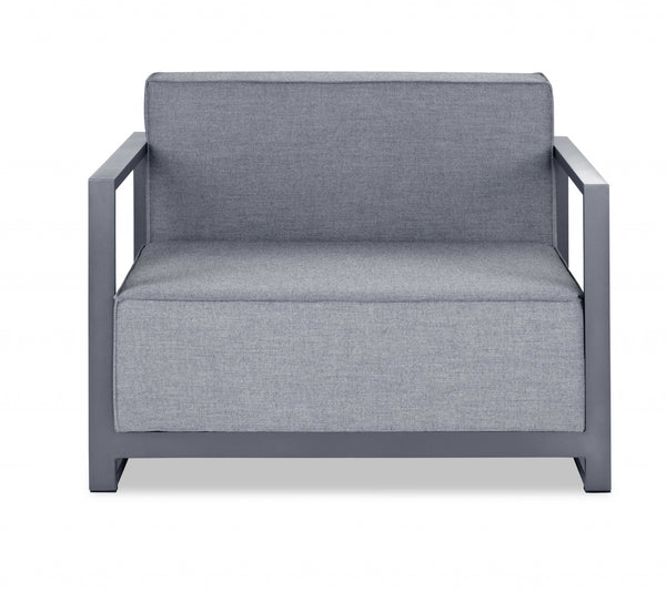 Homeroots 39" Gray Arm Chair   374146