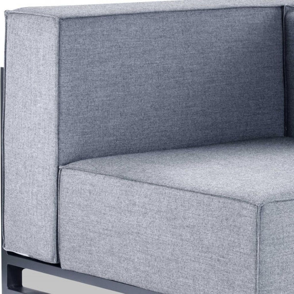 HomeRoots 41" Gray Linen Side Chair – Contemporary Design, Durable Metal Frame, and Comfortable Cushioned Support 29" X 41" X 41" 374152