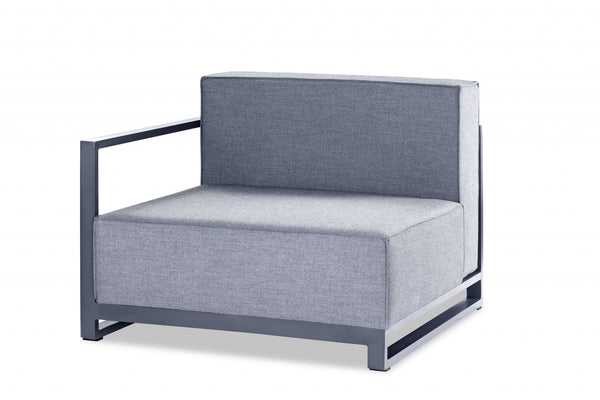 Homeroots 37" Gray Linen Side Chair   374153