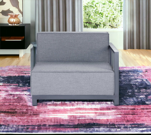 Homeroots 37" Gray Linen Side Chair   374154