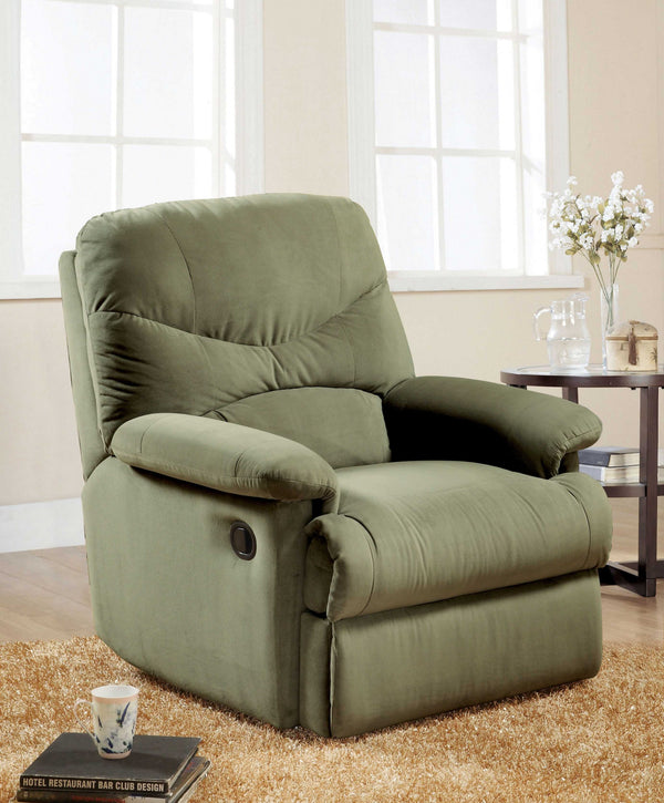 Homeroots 35" Sage Microfiber Recliner Sage  374162