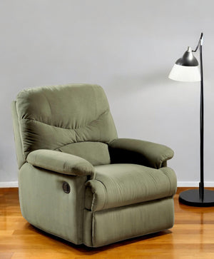Homeroots 35" Sage Microfiber Recliner Sage  374162
