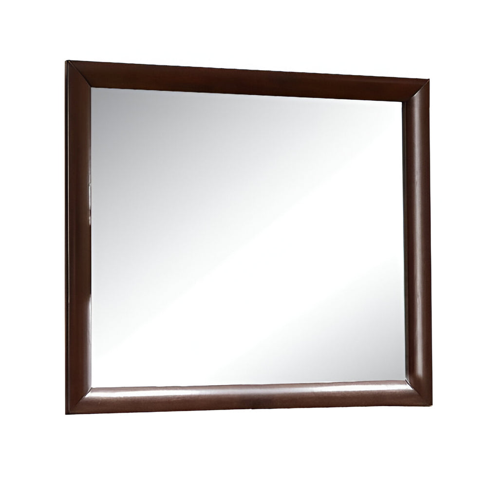 Homeroots 35" Espresso Framed Dresser Mirror  Glass 374164