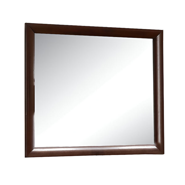 Homeroots 35" Espresso Framed Dresser Mirror  Glass 374164