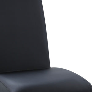 Homeroots Set Of Two Silver Upholstered Faux Leather Dining Side Chairs  Metal 374174