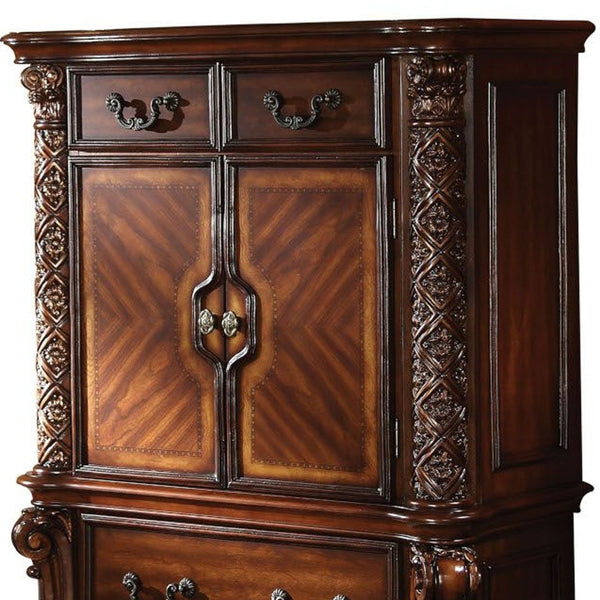 Homeroots 43" Brown Solid Wood Standard Chest  Solid Wood 374175