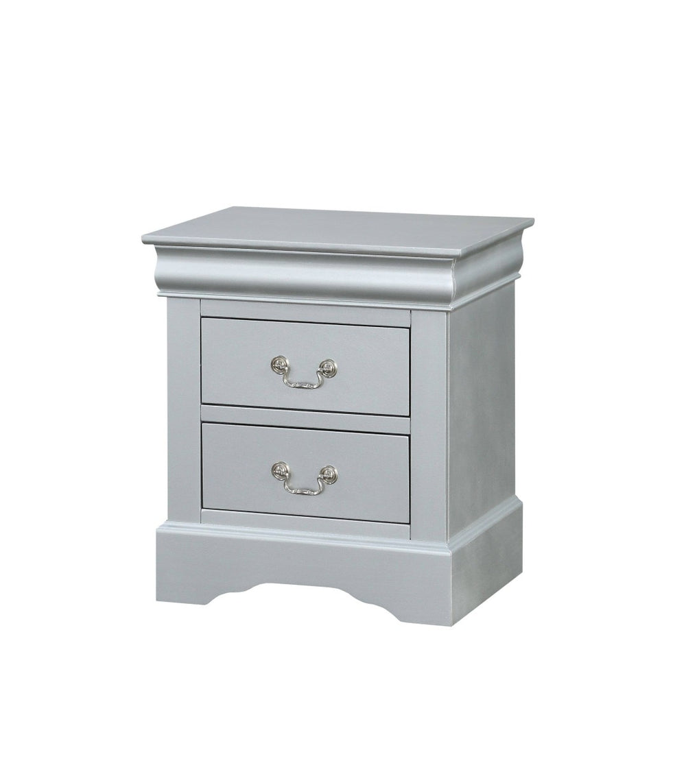 HomeRoots 24" Elegant White Wood Two-Drawer Nightstand - Versatile Accent Table for Stylish Storage & Decor 374197