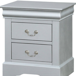 HomeRoots 24" Elegant White Wood Two-Drawer Nightstand - Versatile Accent Table for Stylish Storage & Decor 374197