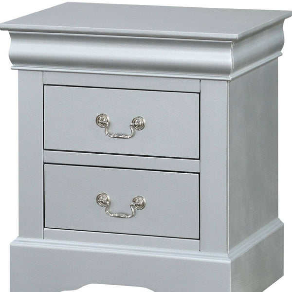 HomeRoots 24" Elegant White Wood Two-Drawer Nightstand - Versatile Accent Table for Stylish Storage & Decor 374197