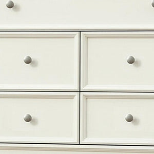 HomeRoots 36" White Solid Wood Seven Drawer Dresser - Elegant Storage Solution for Organized Bedroom Spaces 36 374198